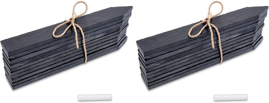 Navaris Slate Garden Labels - 10 Natural Slate Plant Labels for Outdoor Plants, Plant Name Sticks, Herb Labels for Garden - Greenhouse Accessories (Pack of 2)