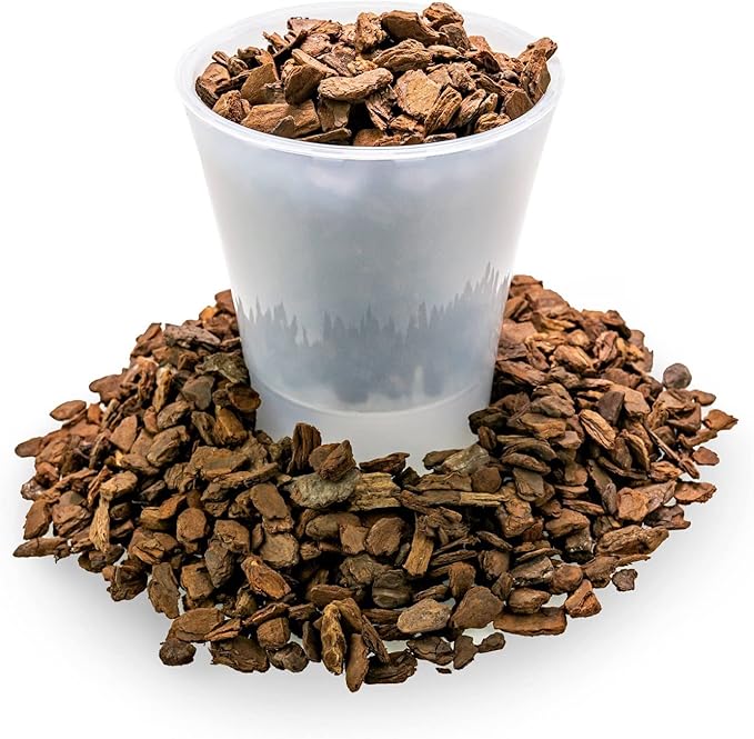 Premium Grade New Zealand Pinus Radiata Bark by Gardenera - Organic Hand Mixed New Zealand Pine Bark for Orchids - Medium Chips 9-12mm - 4 Quart