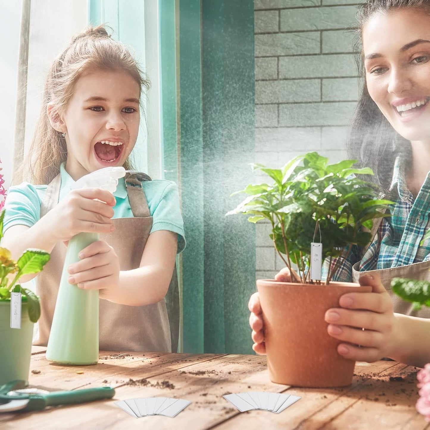 Ripeng 200 Pcs Aluminum Metal Plant Labels Writable Seedling Tree Tags with 6 Inch Wires Waterproof Double Sided Write for Plant Garden Marker Outdoor Identification and Greenhouse(120 Pieces)