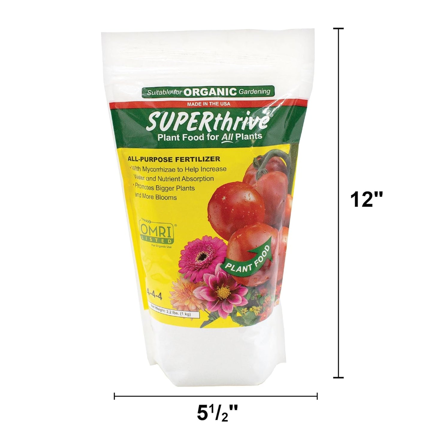 SUPERthrive Organic All-Purpose Plant Food, Solid Granular 4-4-4 (2 Pack)