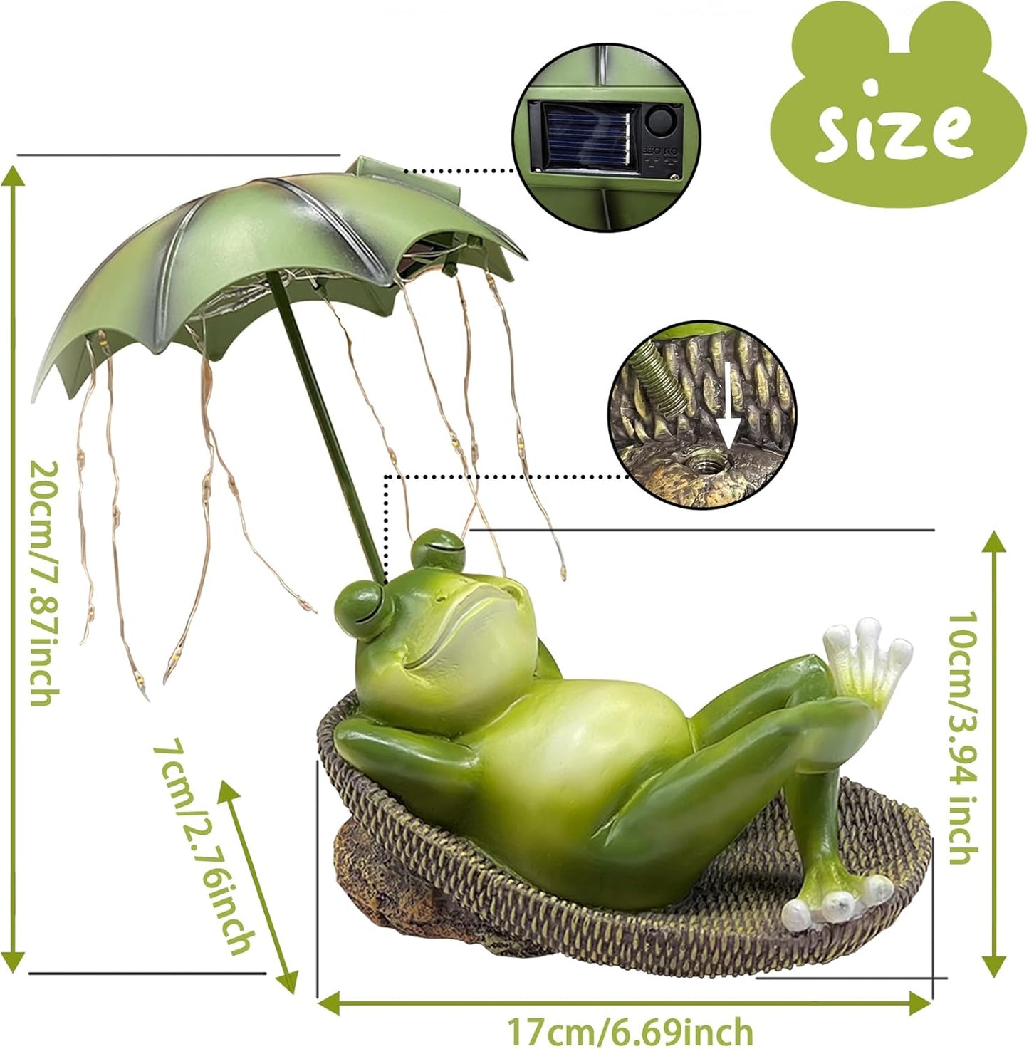 Garden Statues for Outside -Outdoor Statues and Sculptures,Outdoor Statue Decor for Yard, Unique Birthday Garden Gift for Ladies/Mom/Grandma (Frog Statue)