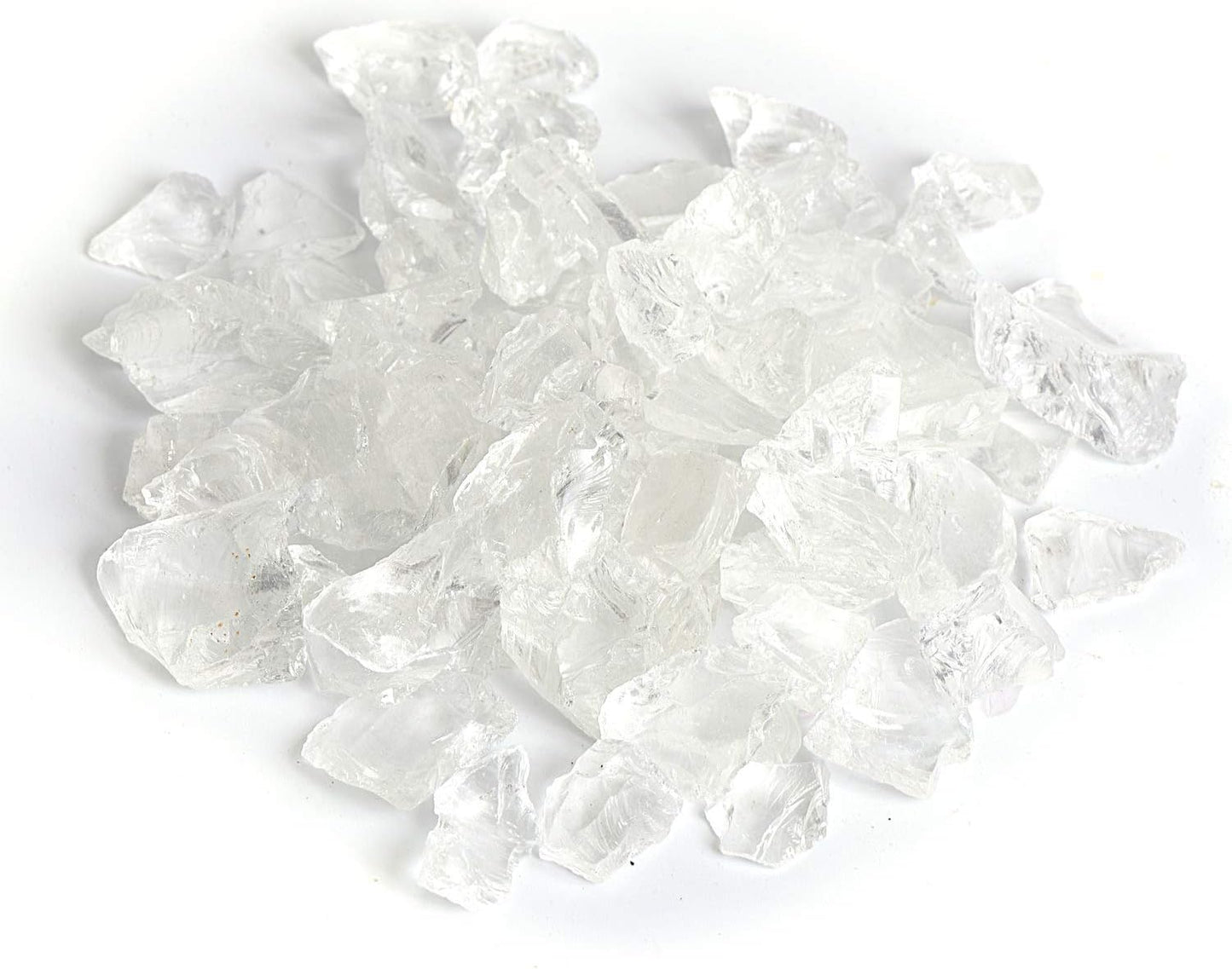 High Luster Reflective Fire Glass Gravel,Fire Gems,Fire Drops,Fire Glass Pebbles Stones Beads Chips for Fire Pit Fish Tank Aquarium Garden,1-2cm,580g/1.27lb (Crystal)