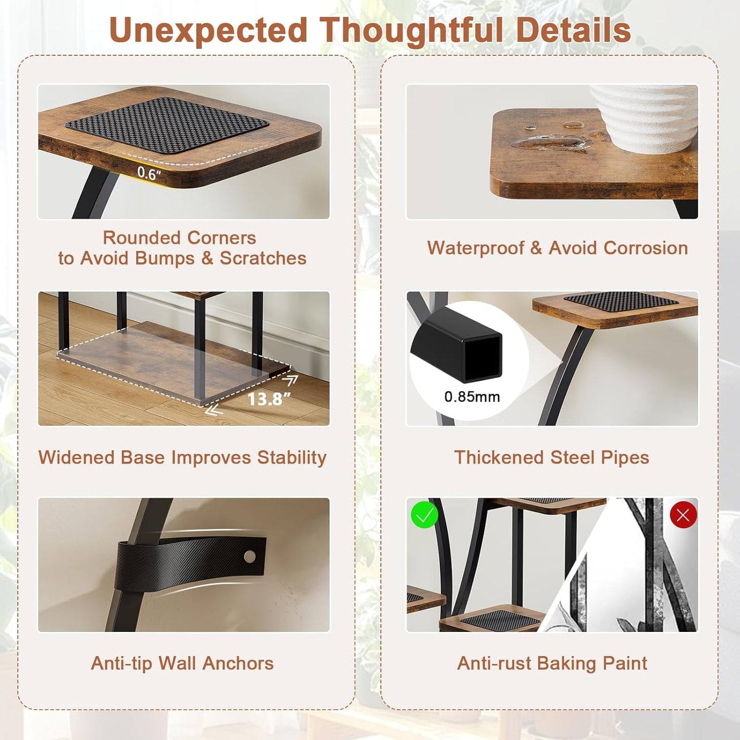 Plant Stand Indoor with Grow Lights, 9 Tiered Tall Plant Shelf Indoor, 63" Corner Plant Stand for Indoor Plants Multiple, Metal Plant Shelves, Large Plant Stands for Home, Patio, Balcony