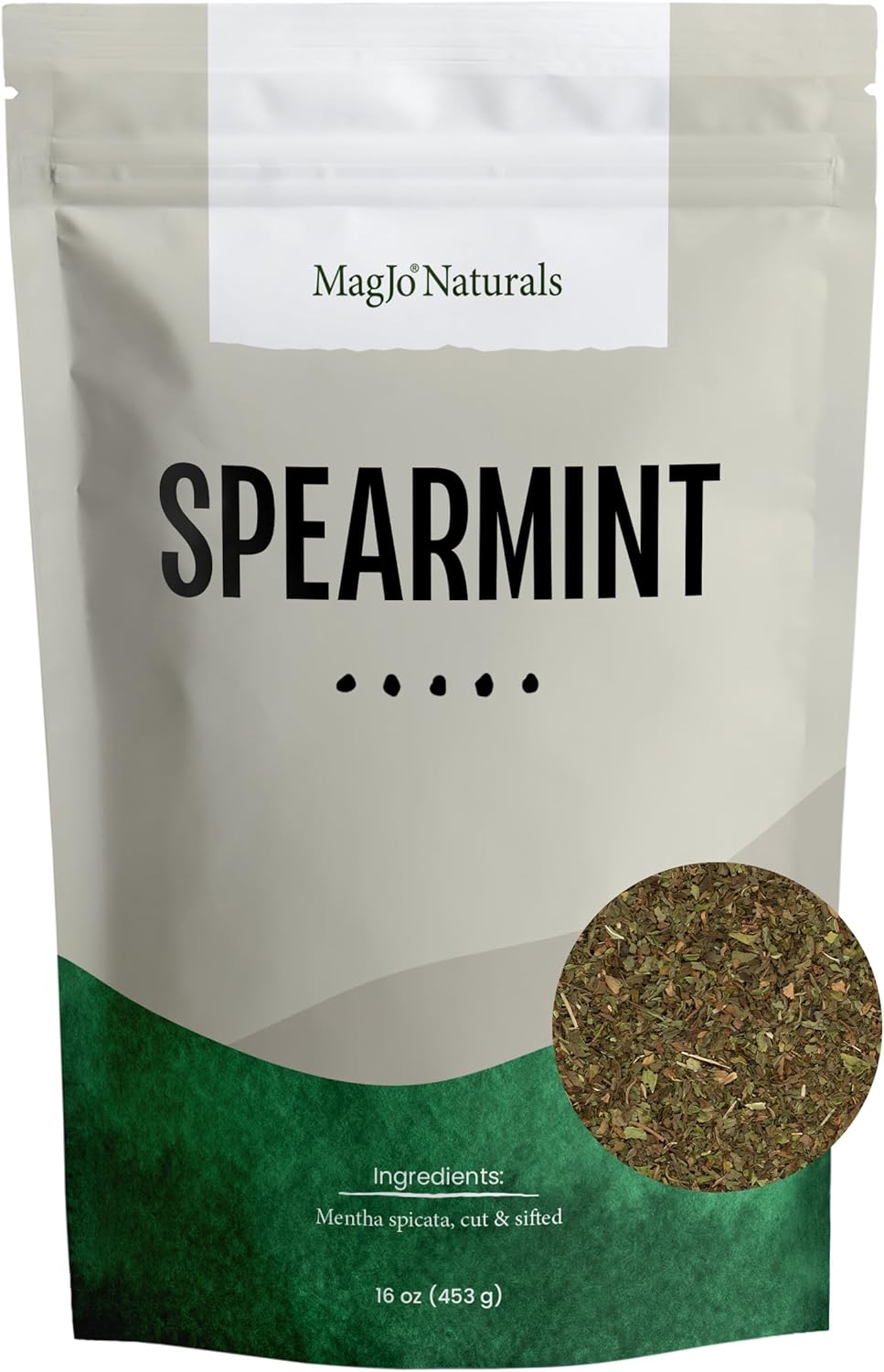 MagJo Spearmint Loose Leaf Tea 1 Pound Dried Herb