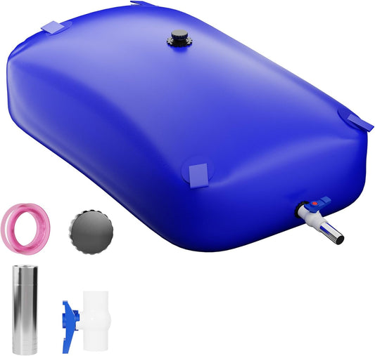 Large Capacity Water Storage Bladder Containers, Bladder Tank for Drought Resistance, Fire Prevention, Emergency Water, Agricultural Irrigation Outdoor (240L/63Gal, Blue)
