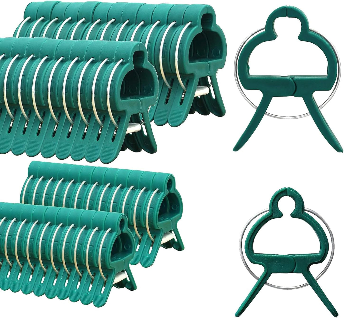 40Pcs Plant Clip Garden Clip Plant 2 Size Reusable Tomato Clip,Multi-Purpose Plant Rattan Clip Rose,Sturdy Cucumber Orchid Clip Plant Support Adjustable Clip Green (20 Large + 20 Small)