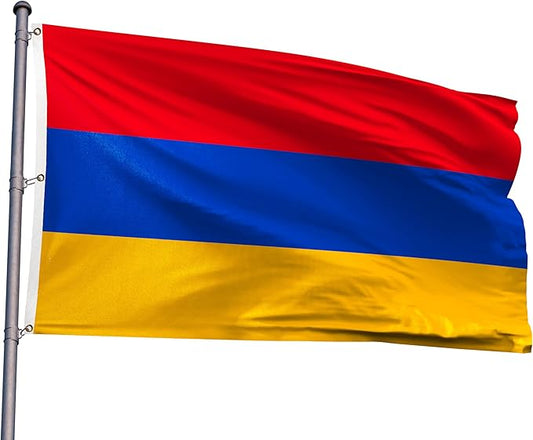 Armenia Extra Large Flag 8x12FT Giant Armenian National Polyester Flag With 3 Grommets For Patriotic Armenian Themed Festival Events Party Decoration(Armenia, 8x12FT)