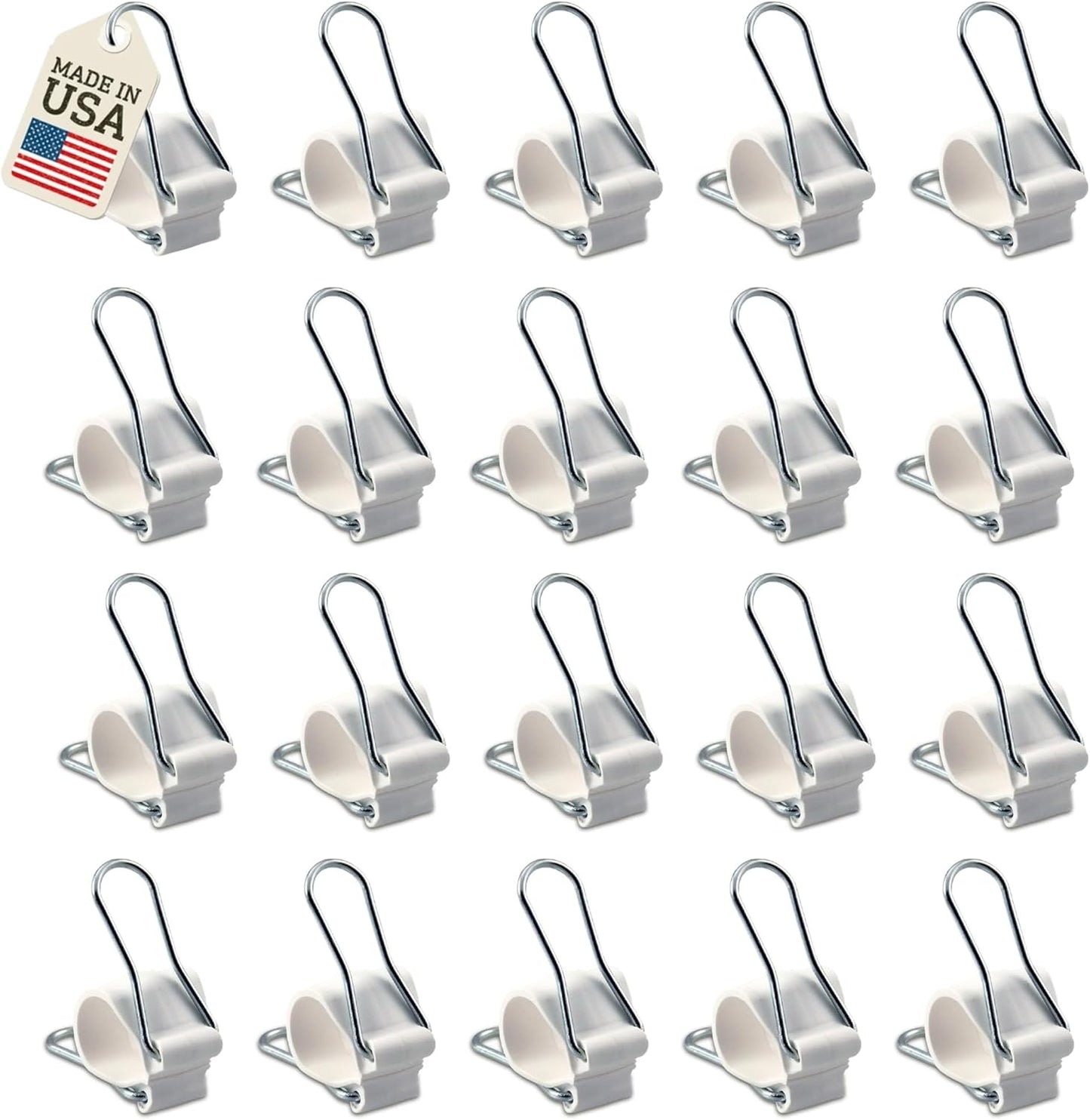 Reusable Plant Clips Made in USA – Orchid Clips, Plant Support Clips & Cord Clips – Heavy-Duty, Weather-Resistant & Durable – Secure Stems, Vines, Wires, Cables, Tomato Plants– Indoor & Outdoor