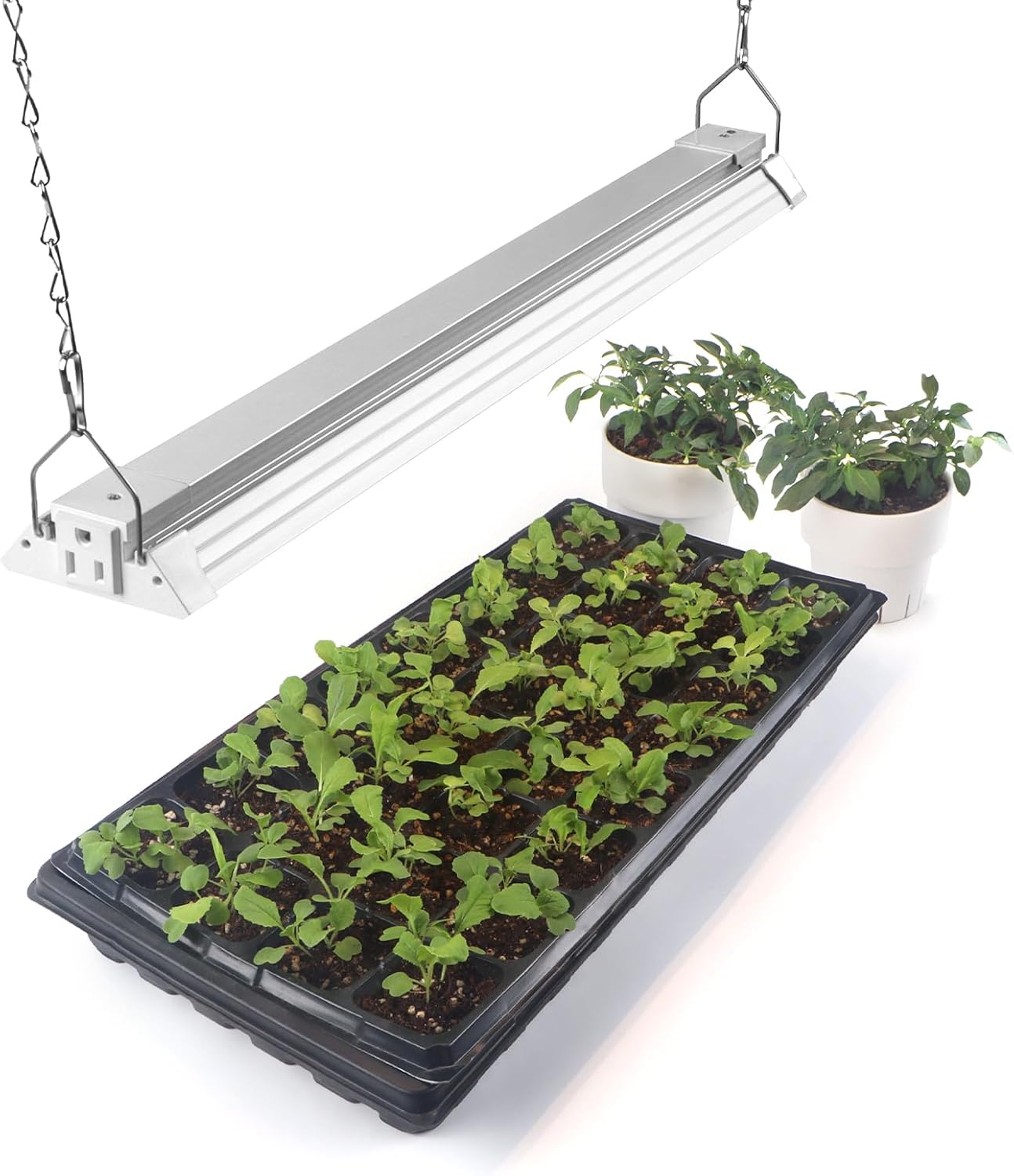 Barrina TX36 2FT Grow Light for Indoor Plants, 36W(200W Equivalent), High PPFD, Full Spectrum, Hanging Plant Lights for Indoor Growing, Seedlings, Vegetables, with On/Off Switch, Linkable, 1 Pack