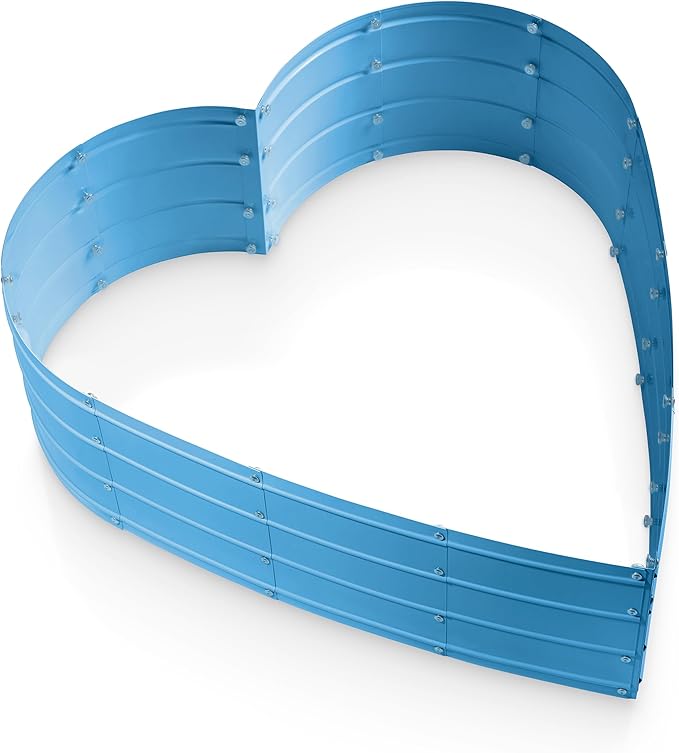 Galvanized Raised Garden Beds Outdoor // Planter Raised Beds for Gardening, Vegetables, Flowers // Large Metal Garden Box (Teal) // Tool-Free Assembly