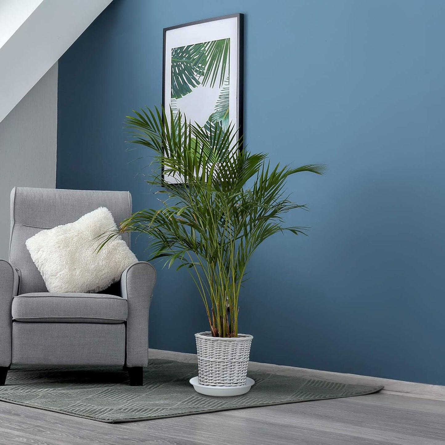 3 Pack Plant Saucer Heavy Duty Sturdy Drip Trays for Indoor and Outdoor (14 Inch, White)