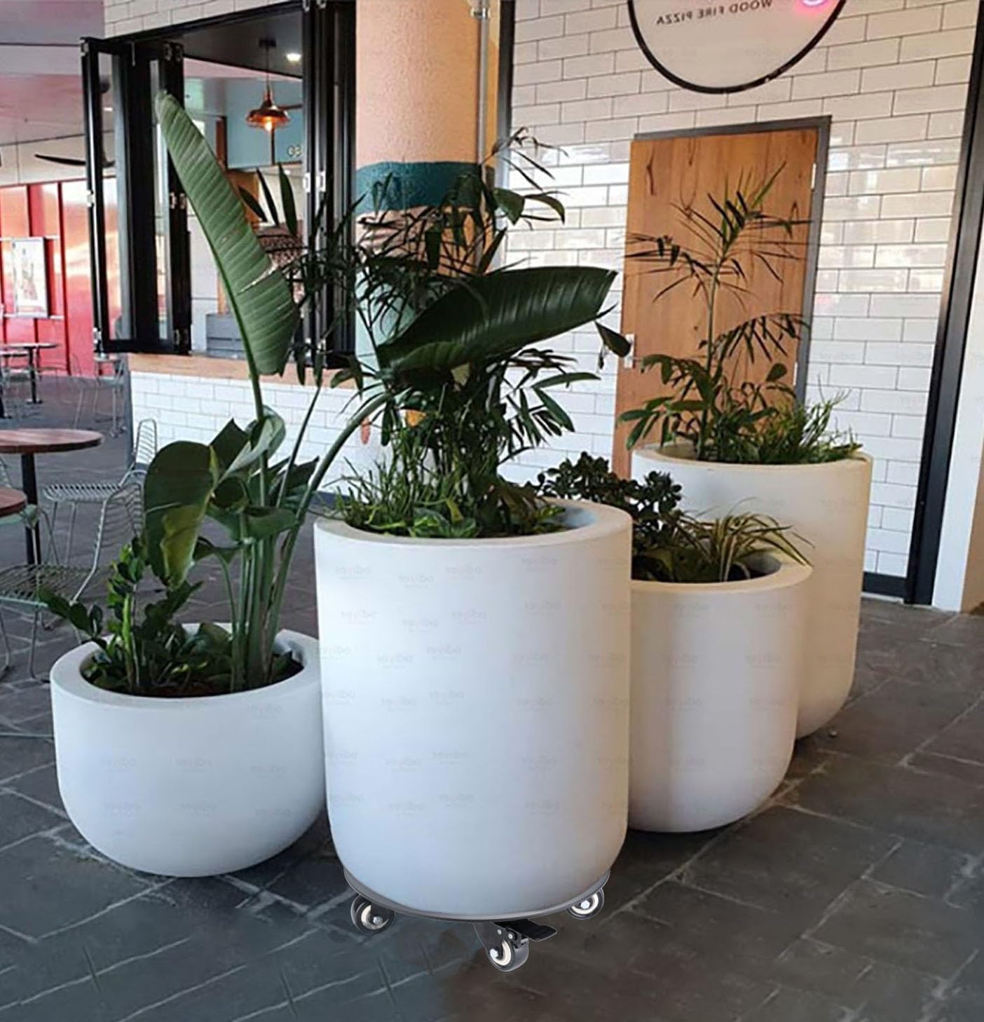 Plant Stand with Wheels,3.0mm Thick Aluminum Alloy Plant Caddy with Wheels Heavy Duty, Rolling Plant Stand Holds 12 Inch and 500lbs(Black)