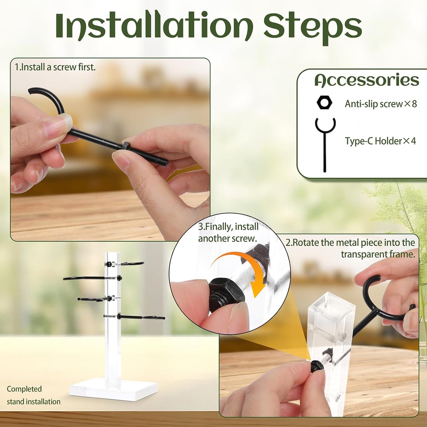 Clear Plants Propagation Stations Terrarium Kit Birthday Gift for Women for Indoor Home Office Decor Acrylic Plant Accessories - 4 Love Hear Vase