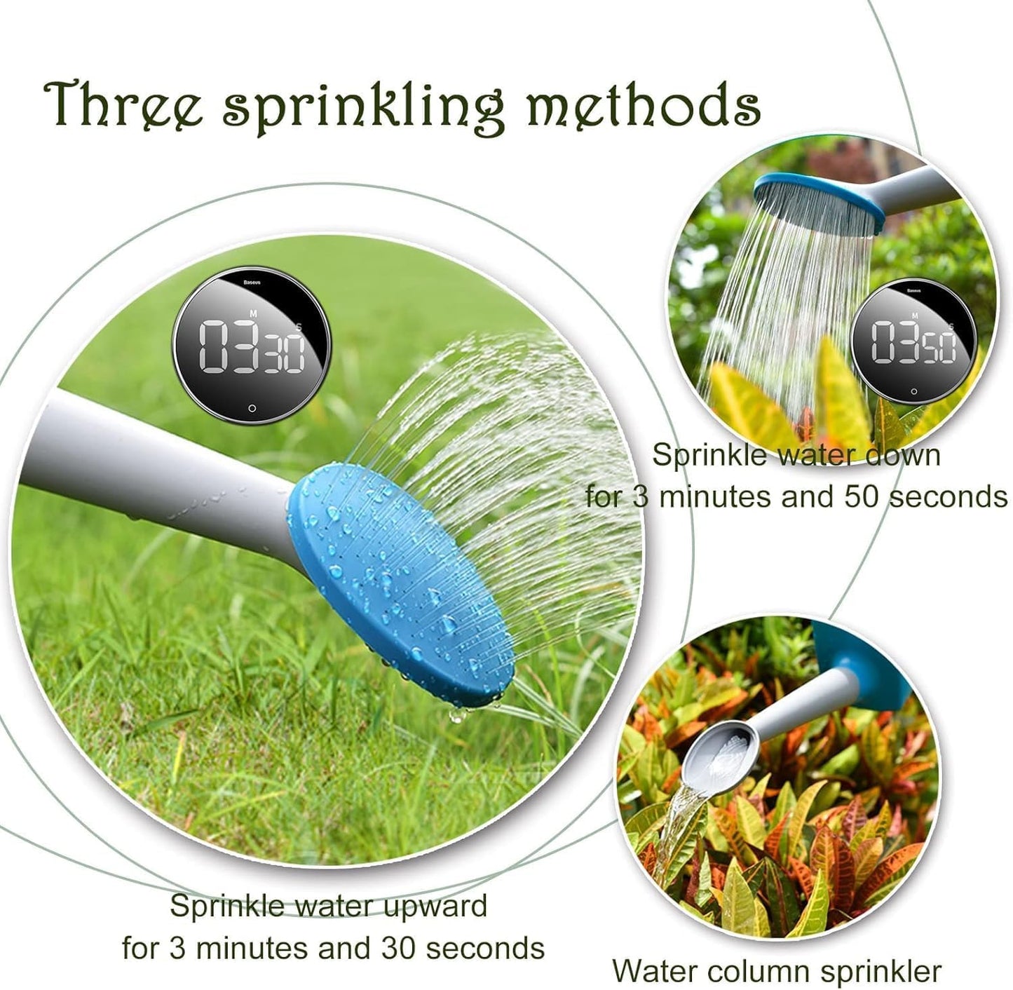 XXXFLOWER 1.5 Gallon Blue Watering Can Outdoor Garden Flower Plant, Lightweight 6 L Water Cans with Detachable Nozzle Watering Pot for Office House Garden