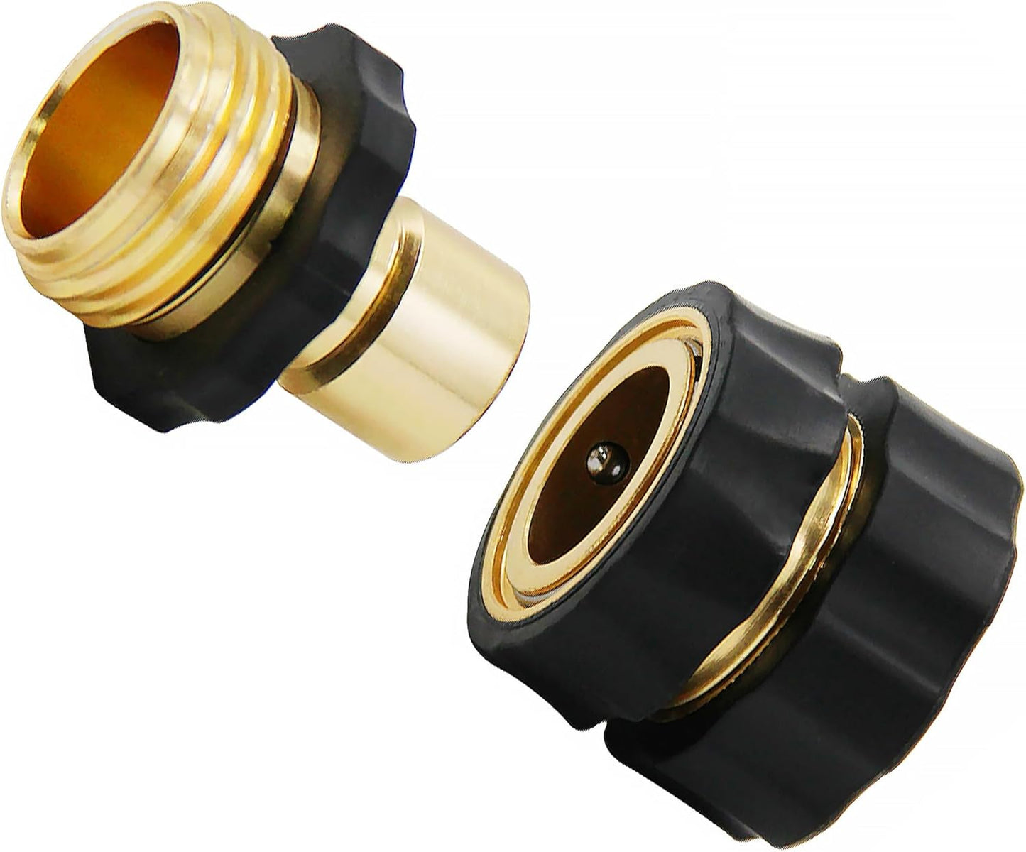 3/4 Inch Garden Hose Quick Connector Fittings, Easy Connector Fitting, Male and Female Set, 3 Pack