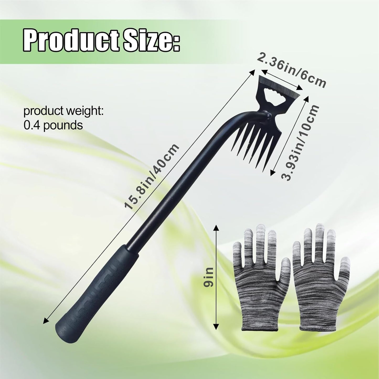 Weed Puller Tool-2Pcs Gardening Hand Weeder Tools, 2025 New Weeding Artifact Uprooting Weeding Tool, Manganese Steel Weed Removal TooL, 6 Teethes Dual Purpose Manual Weed Pulling Tool for Yard Gardenl