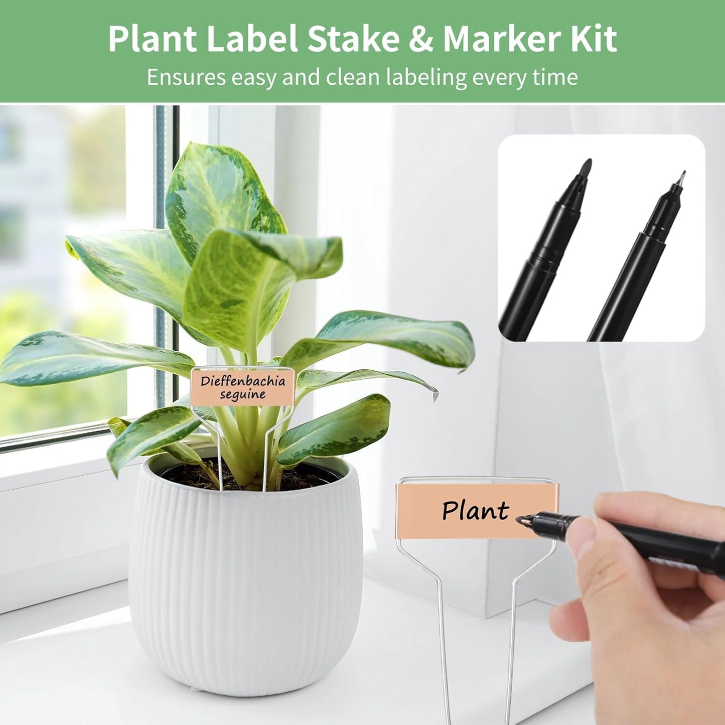 80 PCS Metal Garden Tags Plant Labels for Garden Waterproof Plant Markers with 2 Permanent Pen, High Copper Plate Plant Labels,Coppers Plant Tags for Flowers, Vegetables, Seedlings, Seed (80PCS)