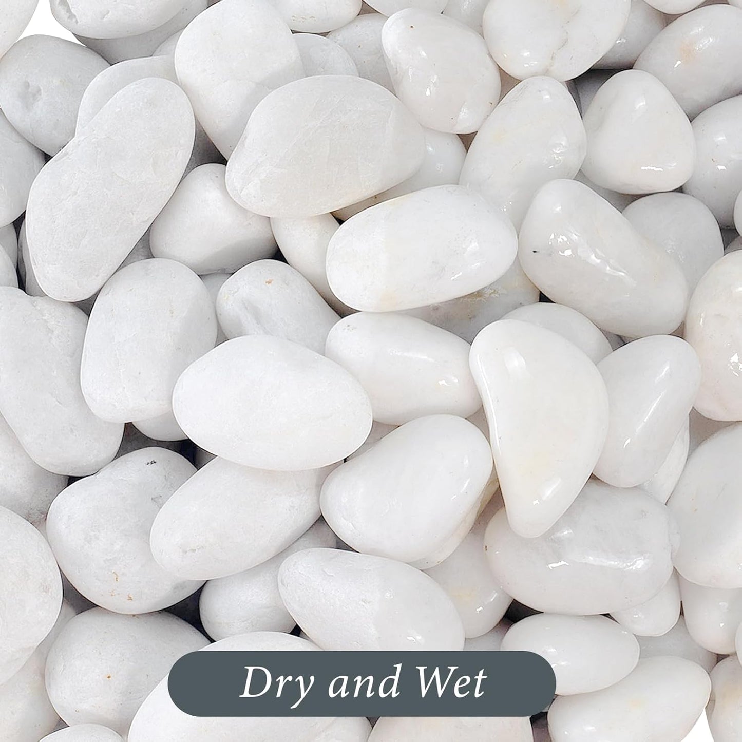 River Rocks, 20lbs Aquarium Rocks, 2-3 Inch White Pebbles for Indoor Plants, Natural Stones for Landscaping Garden Paving Plant Rocks Crafting Walkways