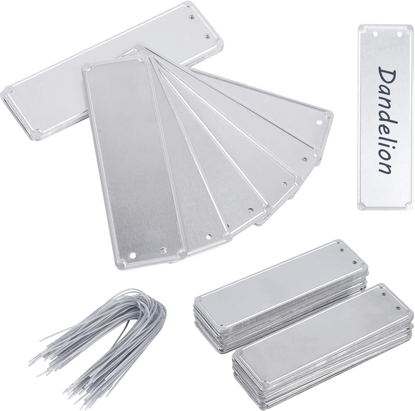 Metal Plant Labels, Aluminum Plant Tags, Aluminum Plant Label for Seedlings Garden Tree, Double Sided Write on Labels for Outdoor, Waterproof Metal Tags（50 Pcs）