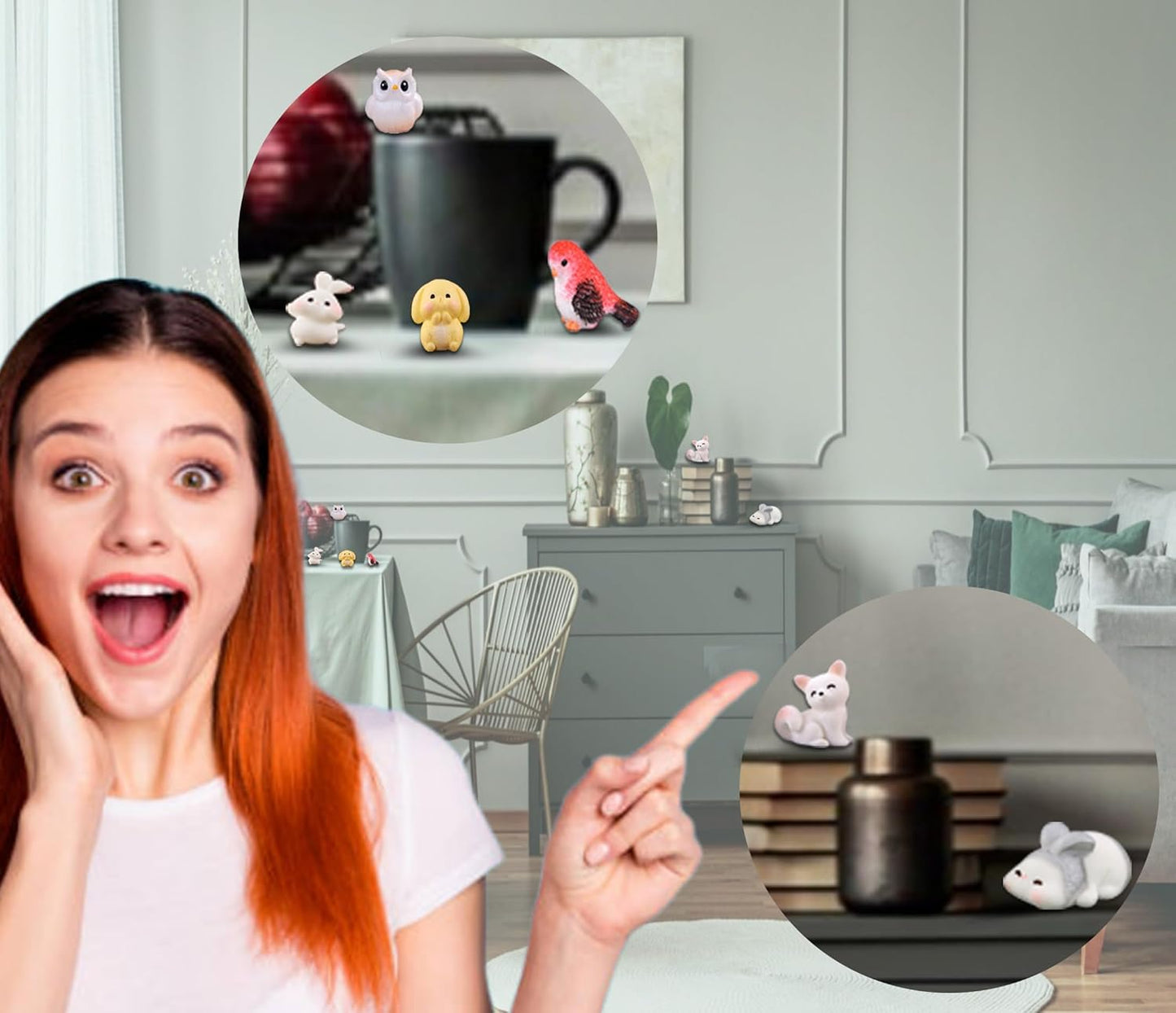 30 Pcs Tiny Resin Animals to Hide Mini Forest Animals Figurines for Miniature Garden Fairy Garden Succulents Plants Ornaments