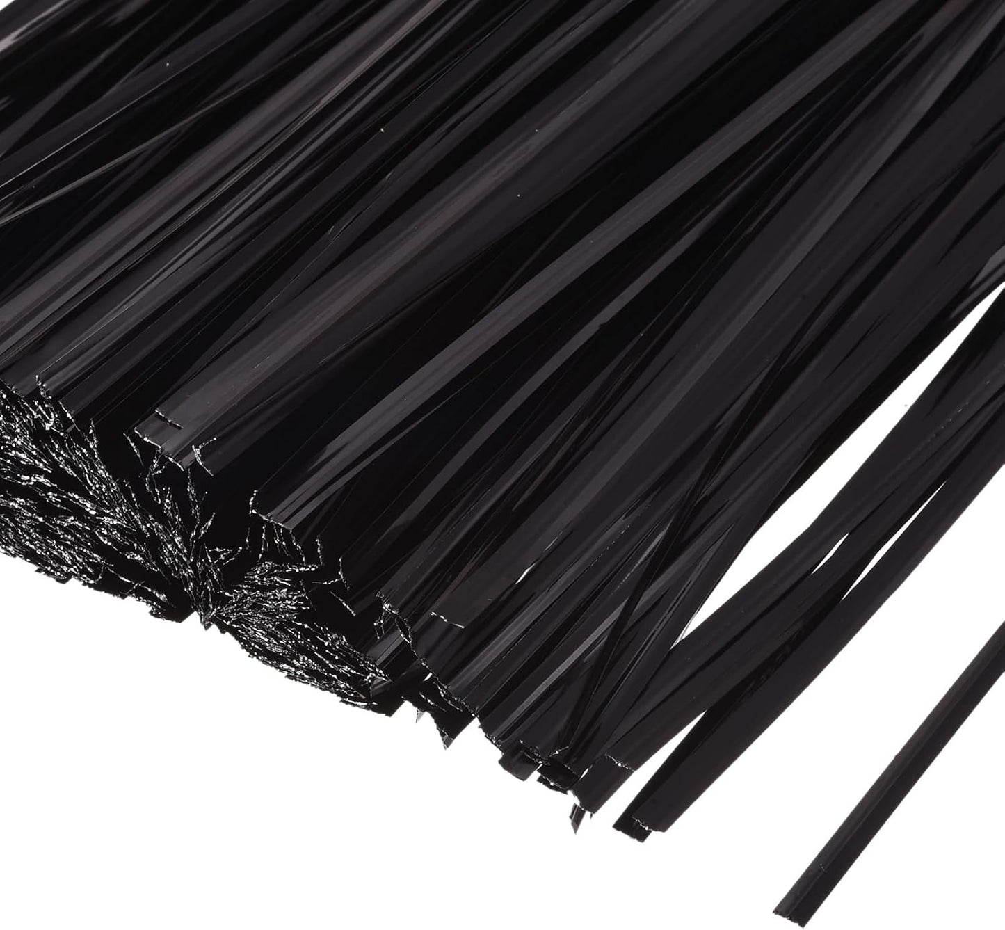 MECCANIXITY Foil Twist Ties 3" 8cm Metallic Plastic Closure Tie for Tying Bread, Candy, Cookies, Gift Bags Arts Crafts Ties Black Pack of 750