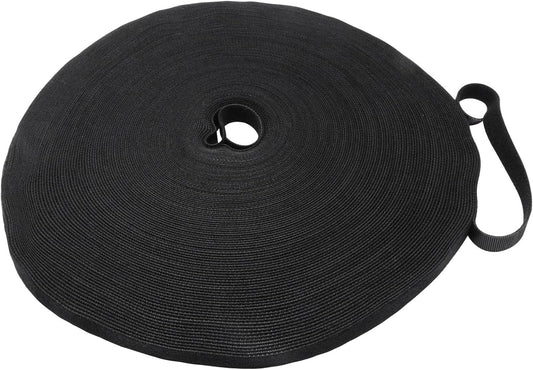 Plant Ties 131ft Feet, Plant Tape Reusable Nylon Hook and Loop Tape, Garden Strap for Climbing Plants Supports, Tree Ties for Flower Vine Tomato Branches, Cable Wire (Black)