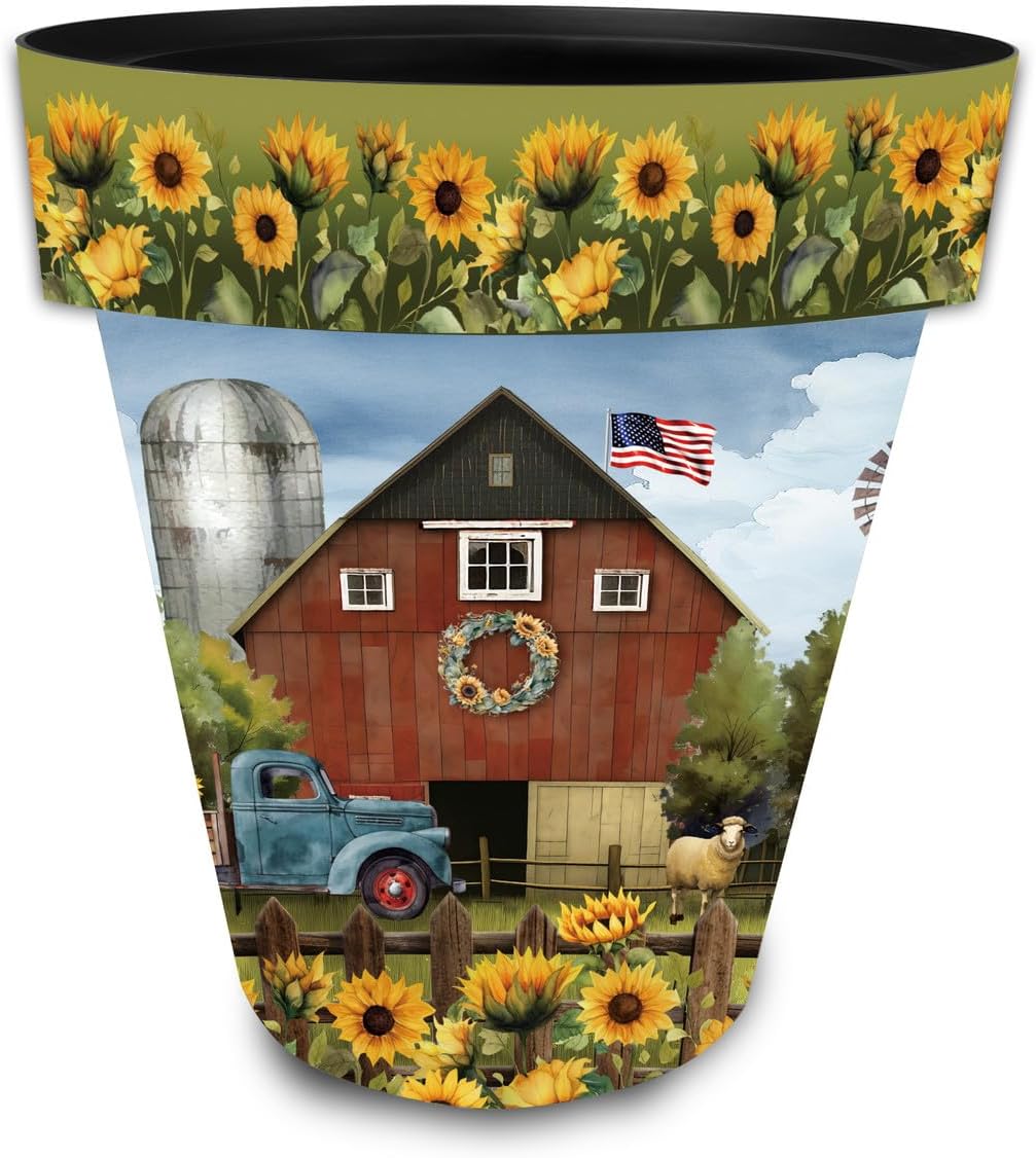 Briarwood Lane Sunflower Barn Large Planter