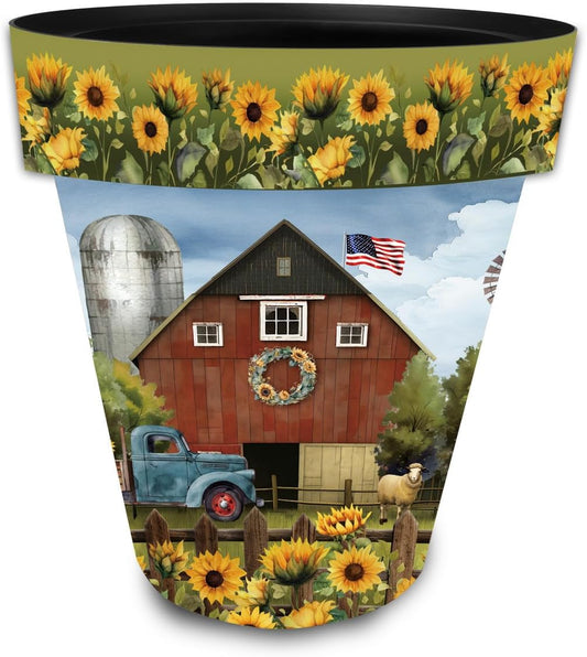 Briarwood Lane Sunflower Barn Large Planter