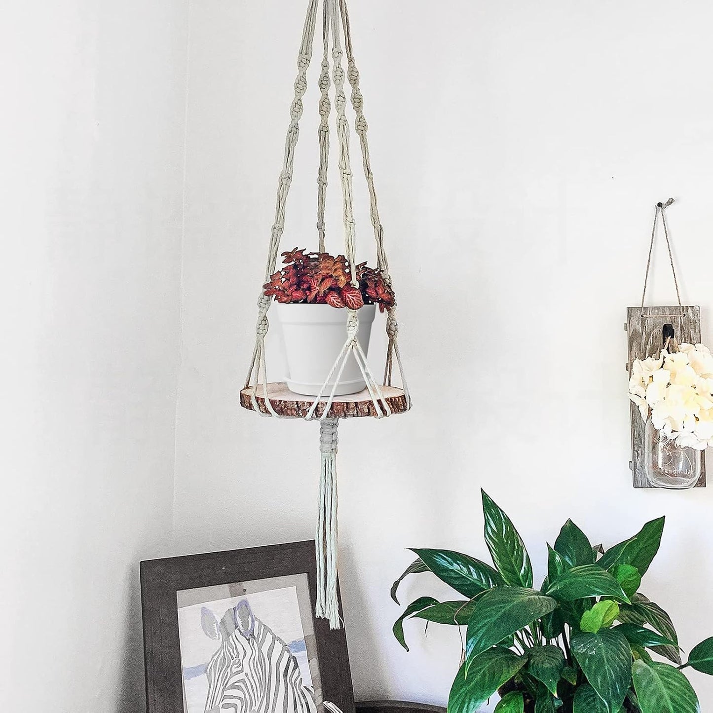 28 Pack 4 inch Small Plant Pots, Plastic Planters with Drainage Holes and Saucers for Flowers Plants, Succulents, Seed Starting Pots, White