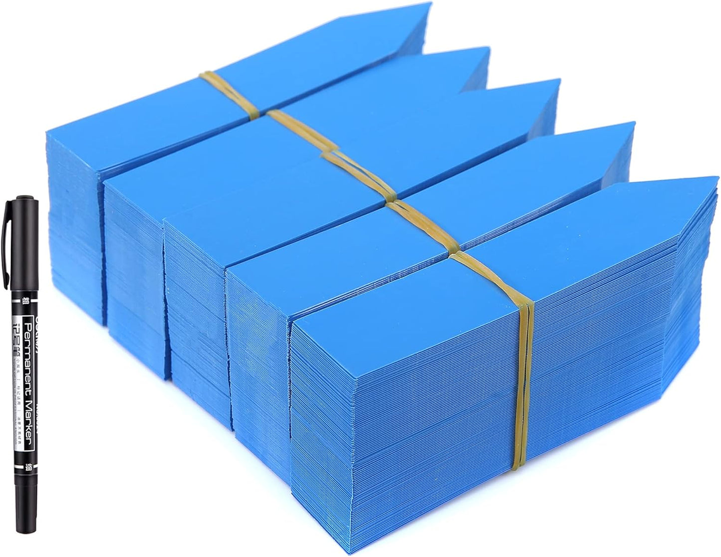 1000 Pcs 4 Inch Garden Plant Labels, Plastic Nursery Tags Waterproof Pot Seed Markers, Blue