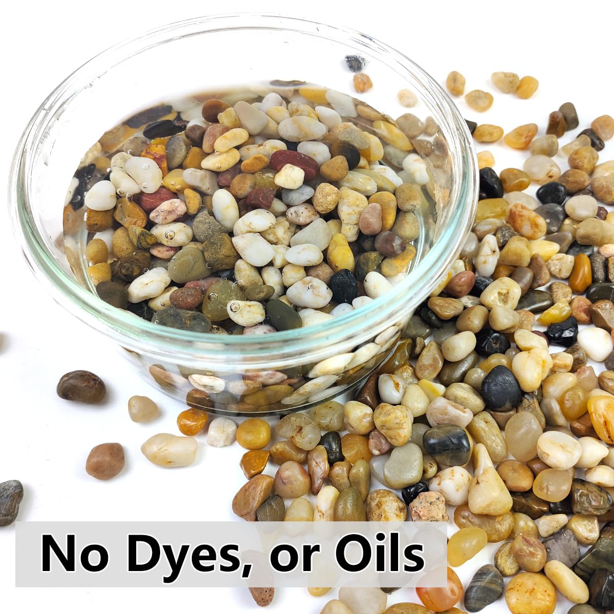 5LB Succulent and Cactus Gravel Pebbles, 3/8 Inch Decorative Polished Stones, River Rocks for Plants, Vases, Aquariums, Terrarium and Outdoor Gardening, Natural