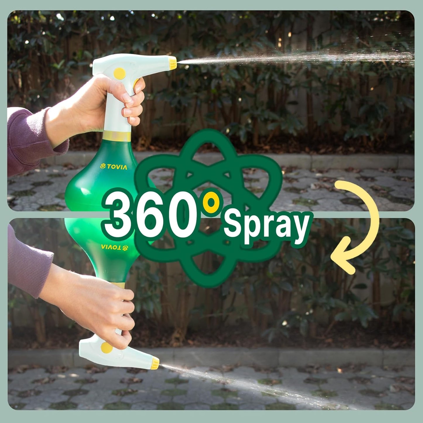 T TOVIA: Garden Sprayer 1 Liter Battery Spray Bottle Powered Electric, Rechargeable, Portable Garden and Plant Sprayer, Mister, for Outdoor and Indoor Plants,Cleans and Gardens, Handheld Powered