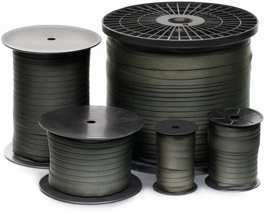 Tree Straps for Staking, Tree Ties for Plant Support, 3/4 Inch Width Guying Material Webbing Garden Strap for Outdoor Tree Straightening, 1500 Lbs Strength (Army Green) - 250 Feet