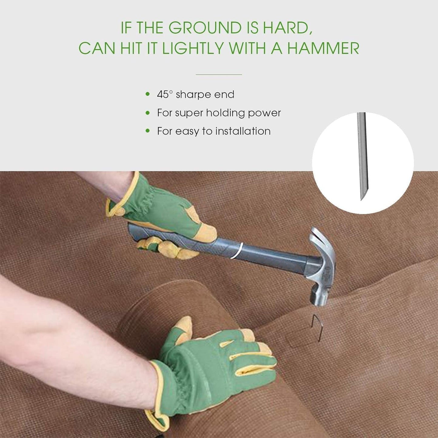 6 Inch Galvanized Garden Landscape Staples Stakes 25 50 100 PCS Anti-Rust Garden Staples U-Shaped Landscape Pins for Secure Lawn Fabric (100, 6 Inch)