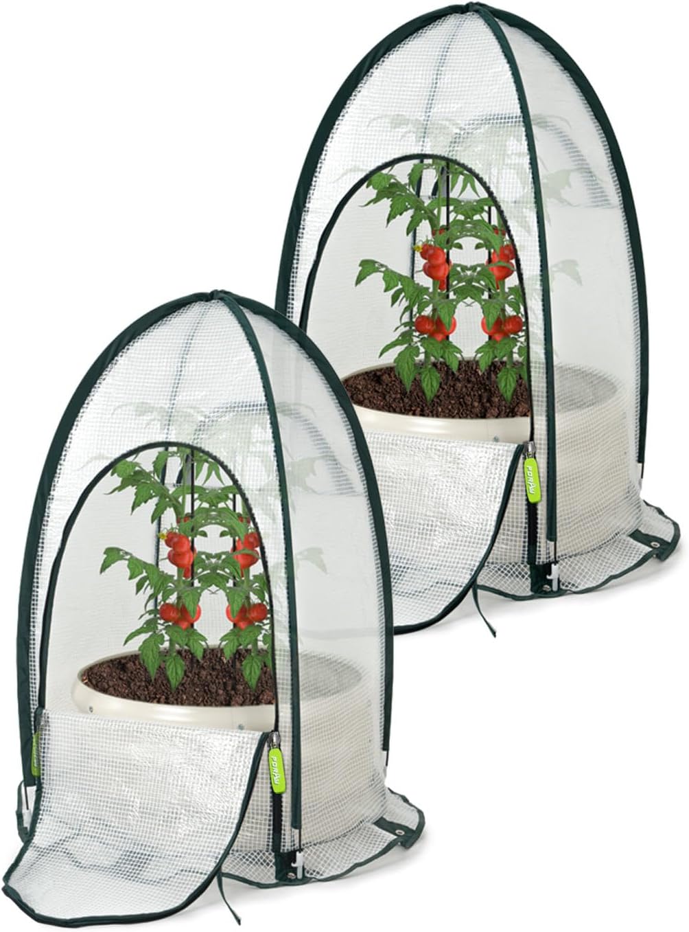 Pop up Greenhouse Tent Cover Tunnel Plant House,Large Gardening Flower Sunshine Room with Mesh Windows,Backyard PE Cover for Cold Frost Protector with Stakes and Rope Guys (Mini Size 29″)