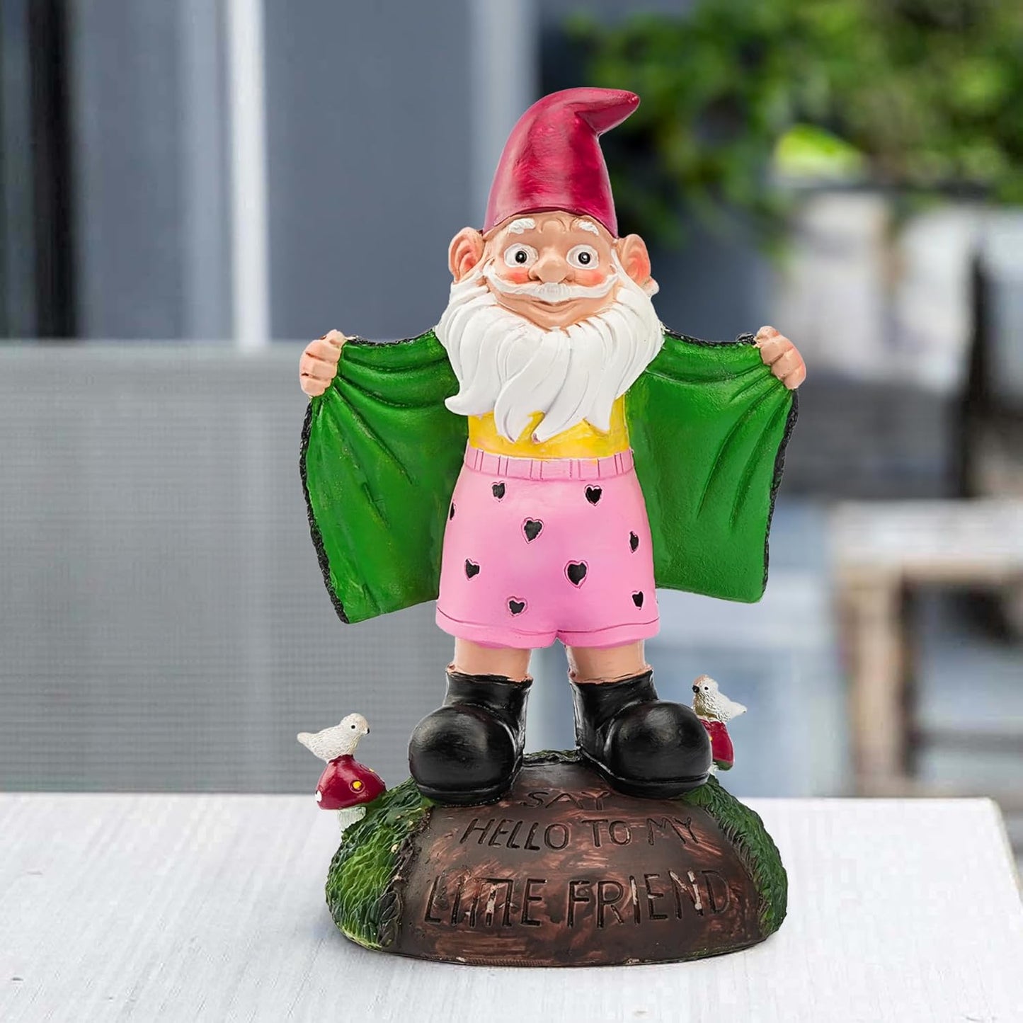 Garden Gnome Statue, Humor Gnome Decor, Animal Resin Sculptures, Statue Ornaments for Outdoor, Home Garden Decor Accents, Lawn Ornaments