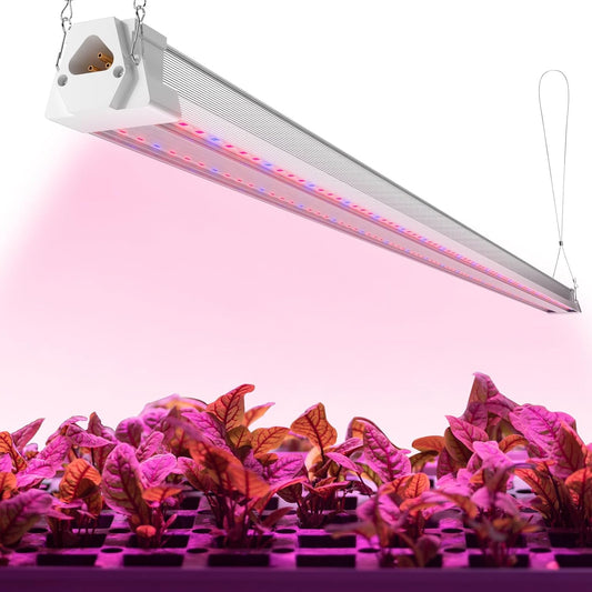 FREELICHT 1 Pack 4FT LED Grow Light, 40W (250W Equivalent), Red Blue (660nm+460nm) Full Spectrum Grow Light for Indoor Plants, Linkable Plug in Plant Growing Lamps for Hydroponic Seeding Veg Flower