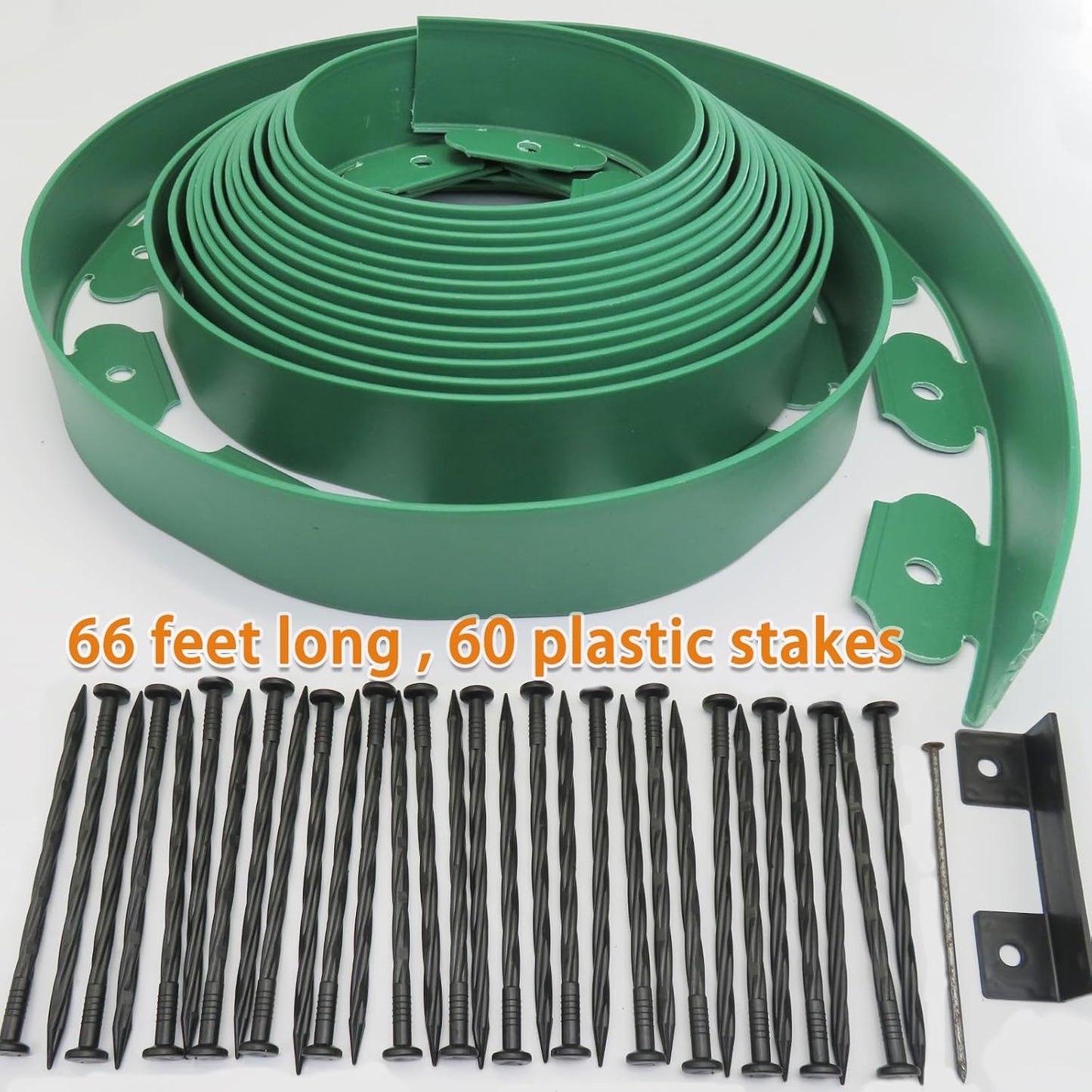 Landscape Edging, Garden Edging Border, Flower Bed Edging Borders Lawn Edging Borders Landscape Edging Border Garden Edging Border Wild Flower Garden Border Paver Edging (Green-66ft)