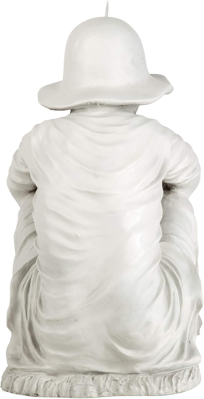 Design Toscano Gone Fishing Fisherman Boy Garden Statue, 17 Inch Tall, Cast Stone Resin, Two Tone Stone Finish