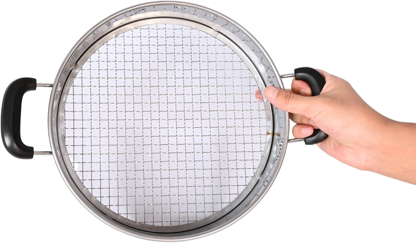 Multi-Purpose Soil Sifter with Handle | Includes 4 Changeable Screens | Ideal for Soil, Rock, Compost, and Debris Sifting