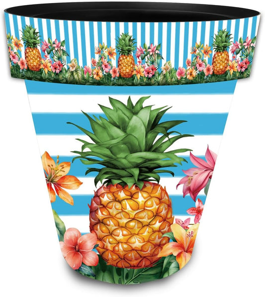 Briarwood Lane Pineapple and Stripes Large Planter