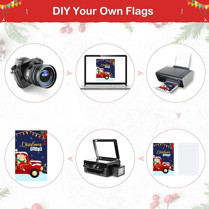 Shimeyao 54 Pcs Blank Sublimation Flags DIY Lawn Garden Flags 11.8 x 17.7 Inches Polyester Blank Heat Transfer Banner for Valentine's Day Wedding Indoor Outdoor Party Decoration