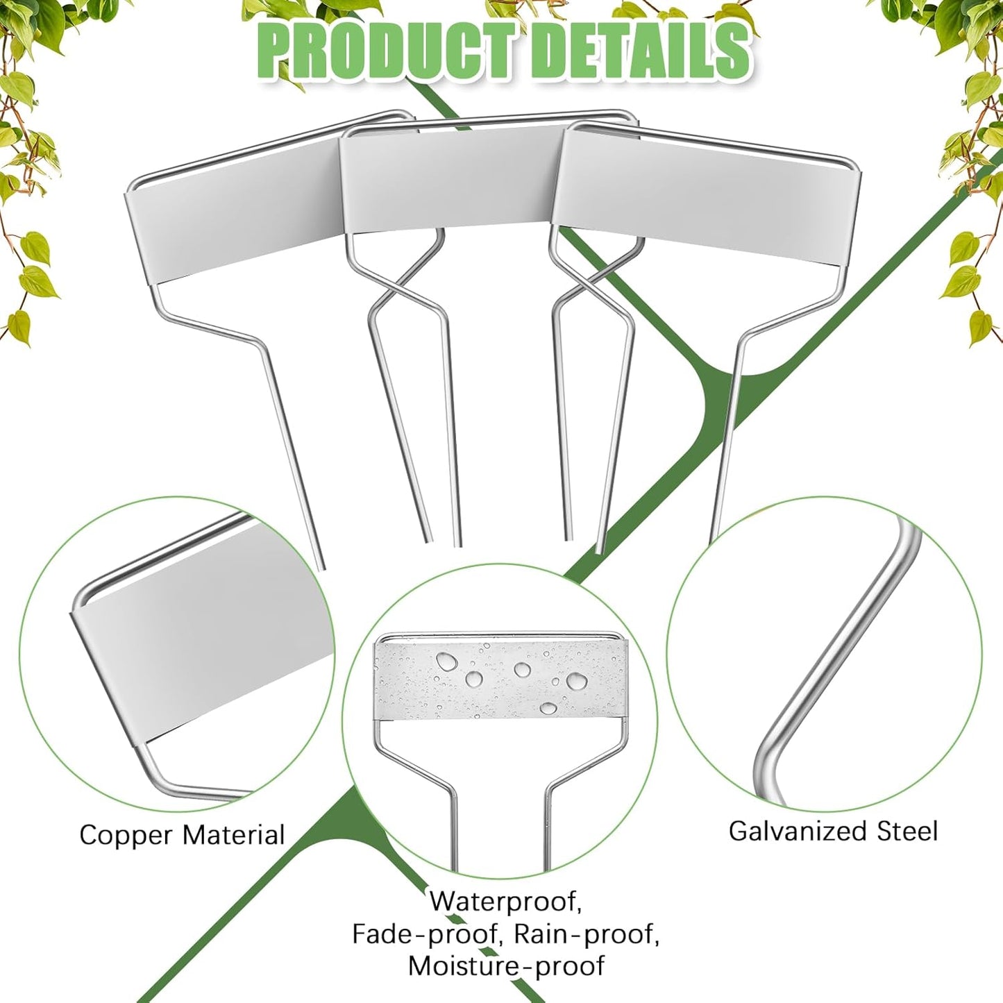 Moxweyeni 60 Pcs Metal Garden Tags Plant Labels for Garden Waterproof Plant Markers with 2 Permanent Pen Planting Nursery Tags Reusable Labels Stake for Plants(Aluminum,4 Inch)