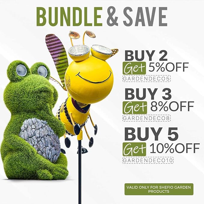 Bee Garden Decor - Add A Touch of Whimsy to Your Outdoor Living Space with This Bumble Bee Metal Yard Art - Bee Yard Decor