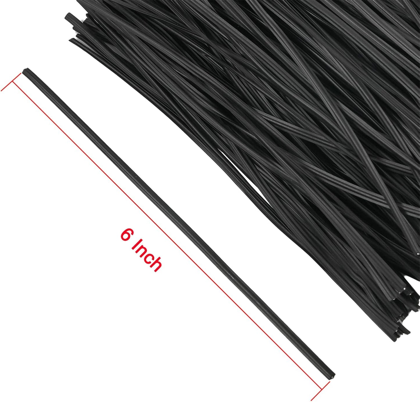 300 Pcs 6 inch Black Plastic Twist Ties, Cable Ties, for Bags, Gardening Tools