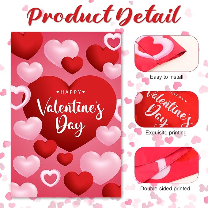 Mixweer 12 Pack 28 x 40" Large Seasonal Garden Flags for Outside Seasonal Lawn Yard Outdoor Flags Set Polyester Double Sided for Holiday Christmas Festive Decorations