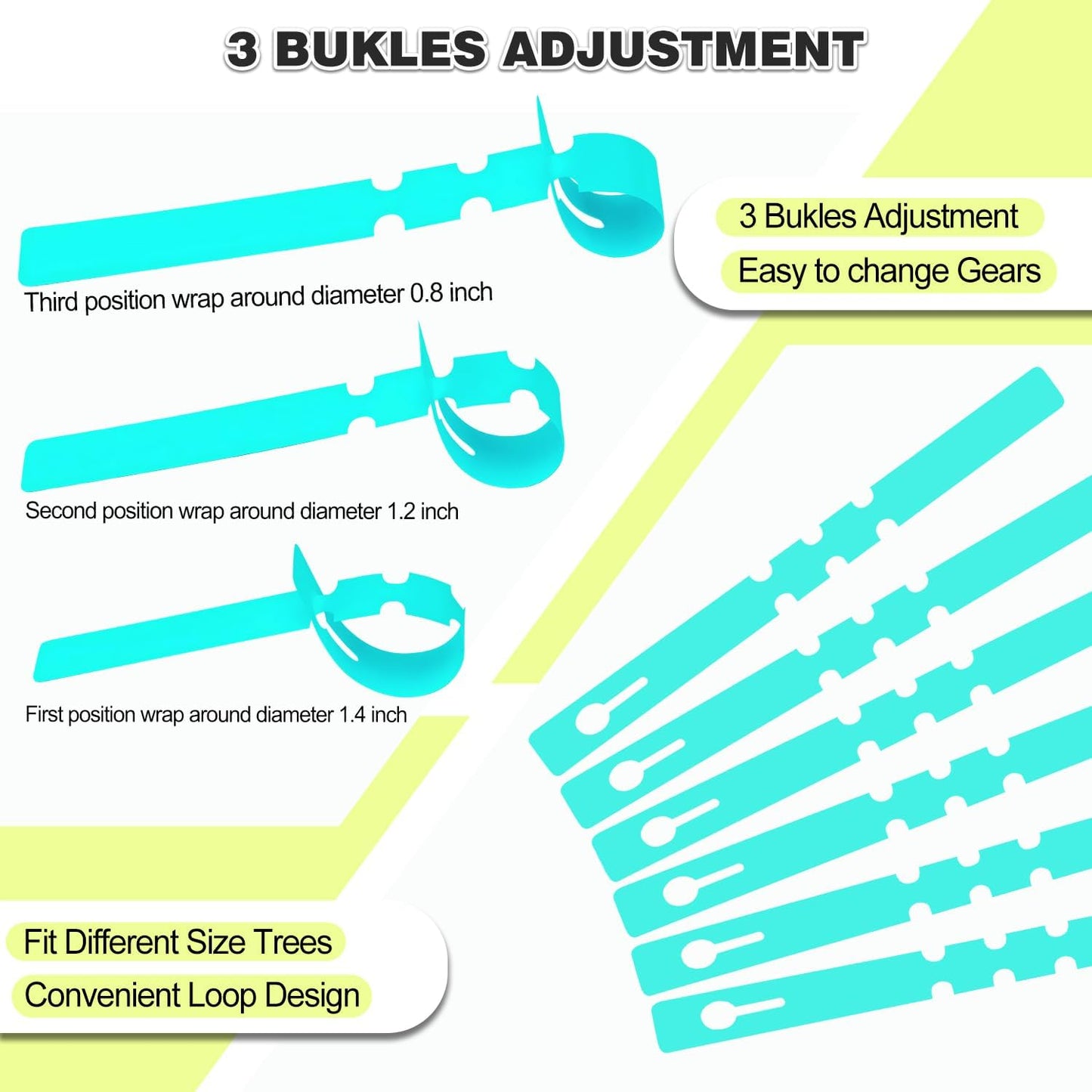 Plant Labels Yuanling Plastic Plant Tree Tags Wrap Around Hanging Tags Nursery Tree Markers Adjustable Garden Labels for Indoor Outdoor Gardening Plants (Teal)