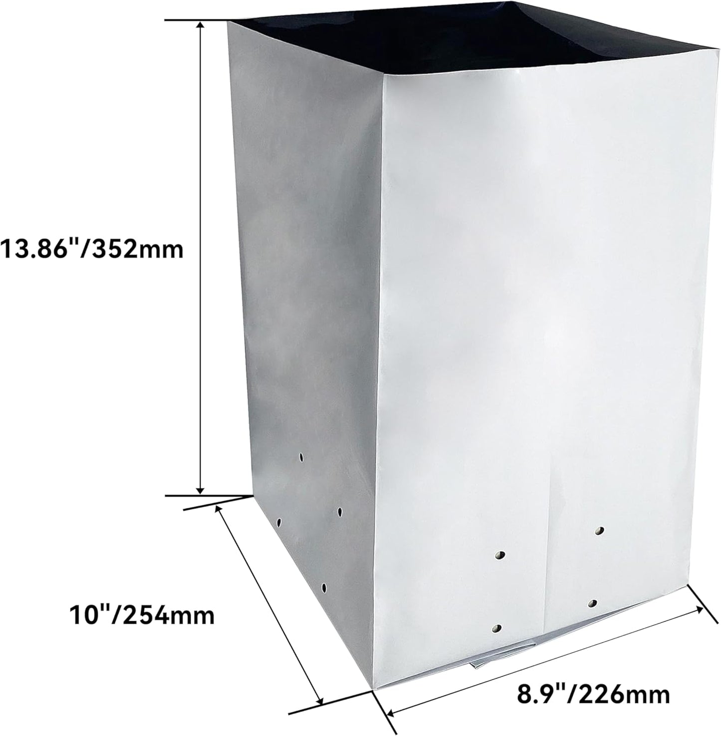 TEXALAN(R Poly Grow Bag Planters Panda Film Black and White 7 Gallon 25pcs