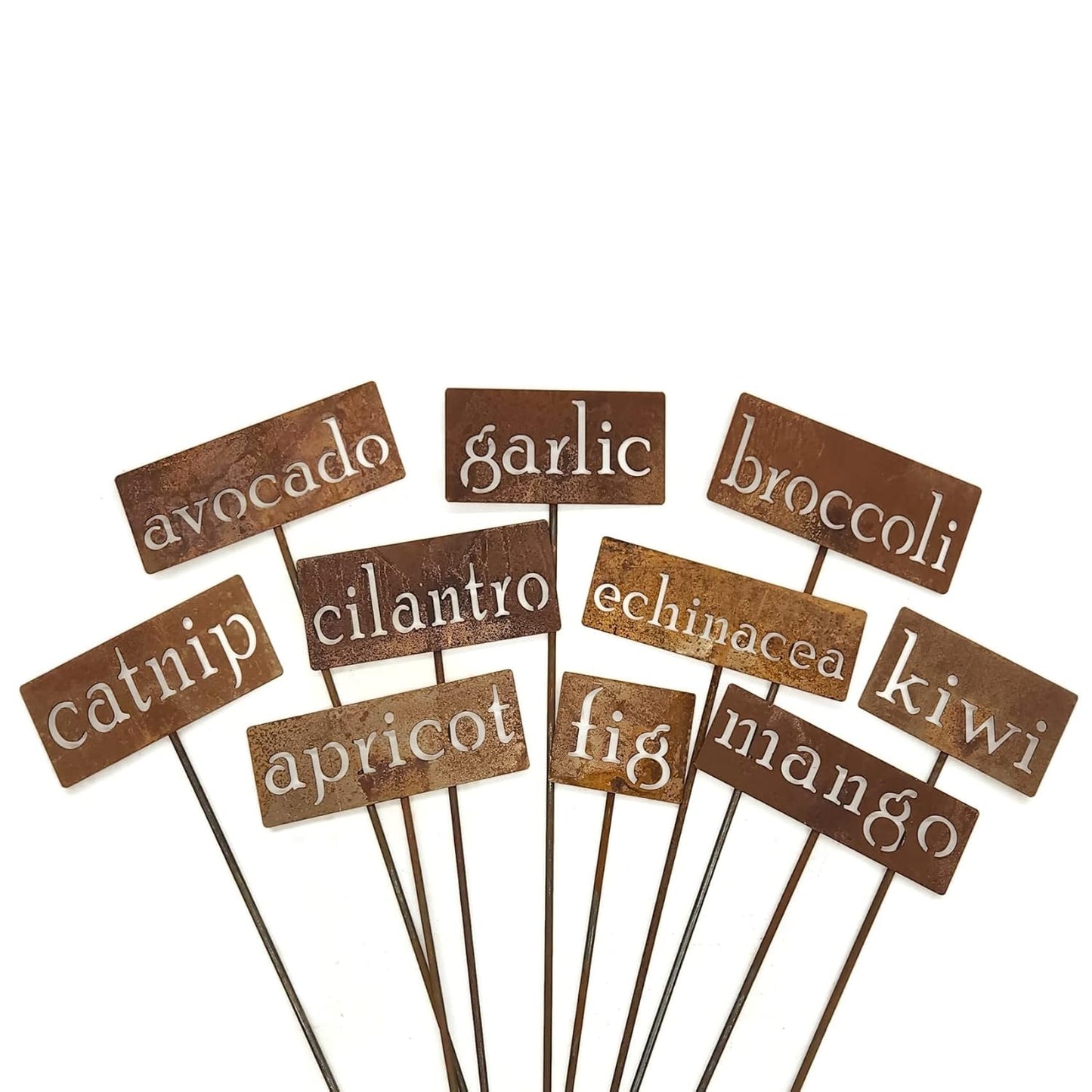 Classic Metal Garden Markers 19 Inches Tall (nectarine, Naturally Rusted)