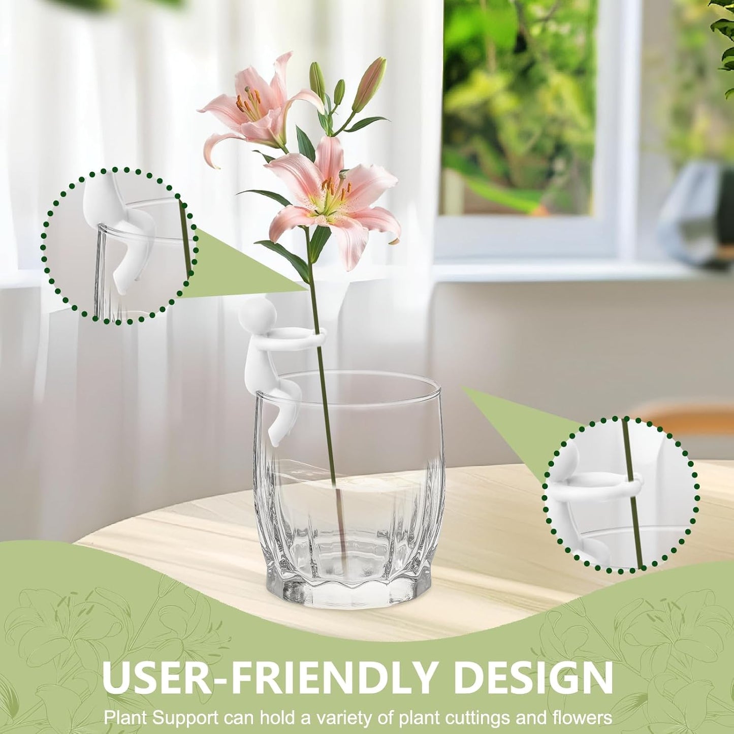 Plant Propagation Buddy, Plant Cutting Holders People, Plant Nurturing Decorative Plant Supports, Propagation Friends for Indoor Gardens or for Sprouts, Stems, Shoots and Cuttings